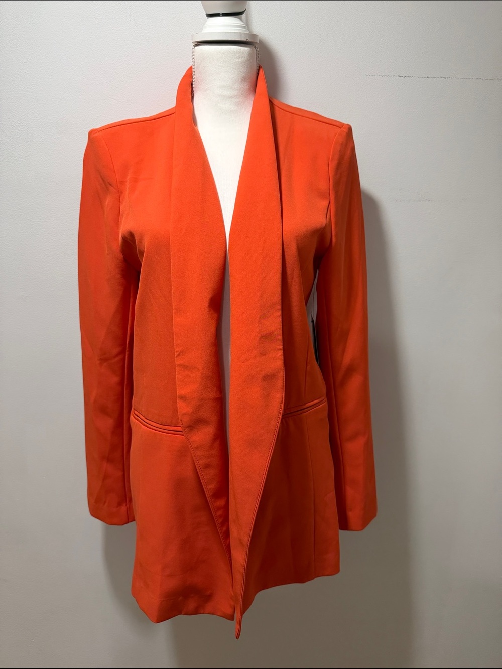 NWT Bagatelle Womens Orange Blazer Suit Jacket Size Large Office Preppy Coastal